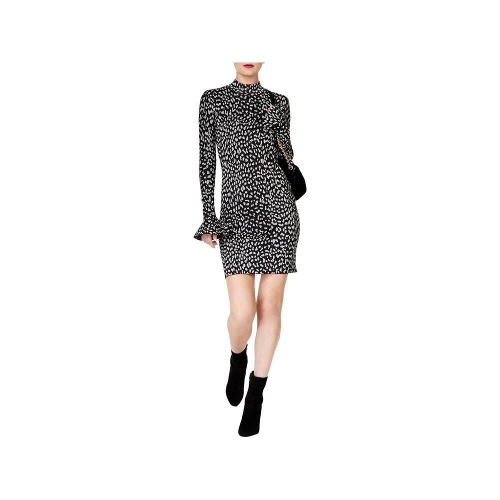 Michael Kors Metallic Cheetah Sweater Dress
